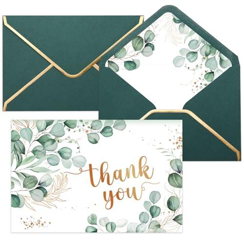 50 Pack Thank You Cards with Envelopes, 4x6 Inch Thank You Cards Bulk Blank Notes Card with Envelopes & Stickers for Wedding, Baby Shower, Birthday, Easter, Graduation, Mother's Day, Teacher's Day