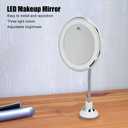 Magnifying Mirror with Light, LED Makeup Mirror 10x Magnification Adjustable Brightness Three Light Colors Suction Cup Makeup Mirror Flexible Mirrors for Bathroom Shaving Travel