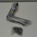 6 Pack - L 6" x H 4" x W1.5, 5mm Thick Black L Shelf Bracket, Iron Shelf Brackets, Metal Shelf Brackets, Floating Shelf, Shelf Supports with Screws