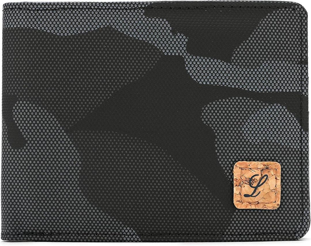 Lanyani RFID Wallets Bifold Simple (Synthetic-black-s)