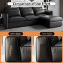 OcePor Self Adhesive Leather Repair Patch, 17 x 160 inch Leather Repair Tape, Leather Patches for Furniture, Vinyl Leather Repair Kit for Couches, Boat Seats, Furniture, Cars(Ivory Gray)