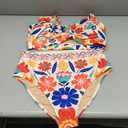 Herseas Women's 2 Piece U Wire Cutout Bikini Sets Floral Print High Waisted Swimsuit 2026 Summer Beach Swim Bathing Suit (XXL)