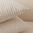 UGASA 14x36 Inch Pillow Cover Pack of 1 Soft Boho Stripe Corduroy Large Long Rectangle Lumbar Cushion Cover Farmhouse Decorative Throw Pilowcase for Bed, Couch, Sofa, Bedroom, Living Room, Cream
