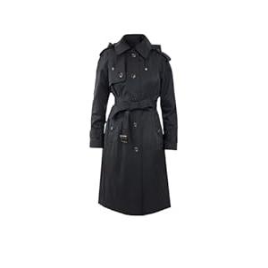 London Fog Black Large HOODED TRENCH COAT WITH WAIST BELT London Fog Black Large HOODED TRENCH COAT WITH WAIST BELT