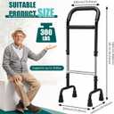 Walking Cane Standing Aids and Supports Adjustable Cane Stand Assist Aid for Elderly up to 300lb Height Adjustable 28.74-36.22 in Mobility for Seniors, Adults and Assistance