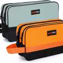 2 PCS Tool Pouch Zipper Bag, Dual Compartments Waterproof 600D Small Tool Bag, Multipurpose Utility Small Tool Pouch for Tool Organizers and Storage