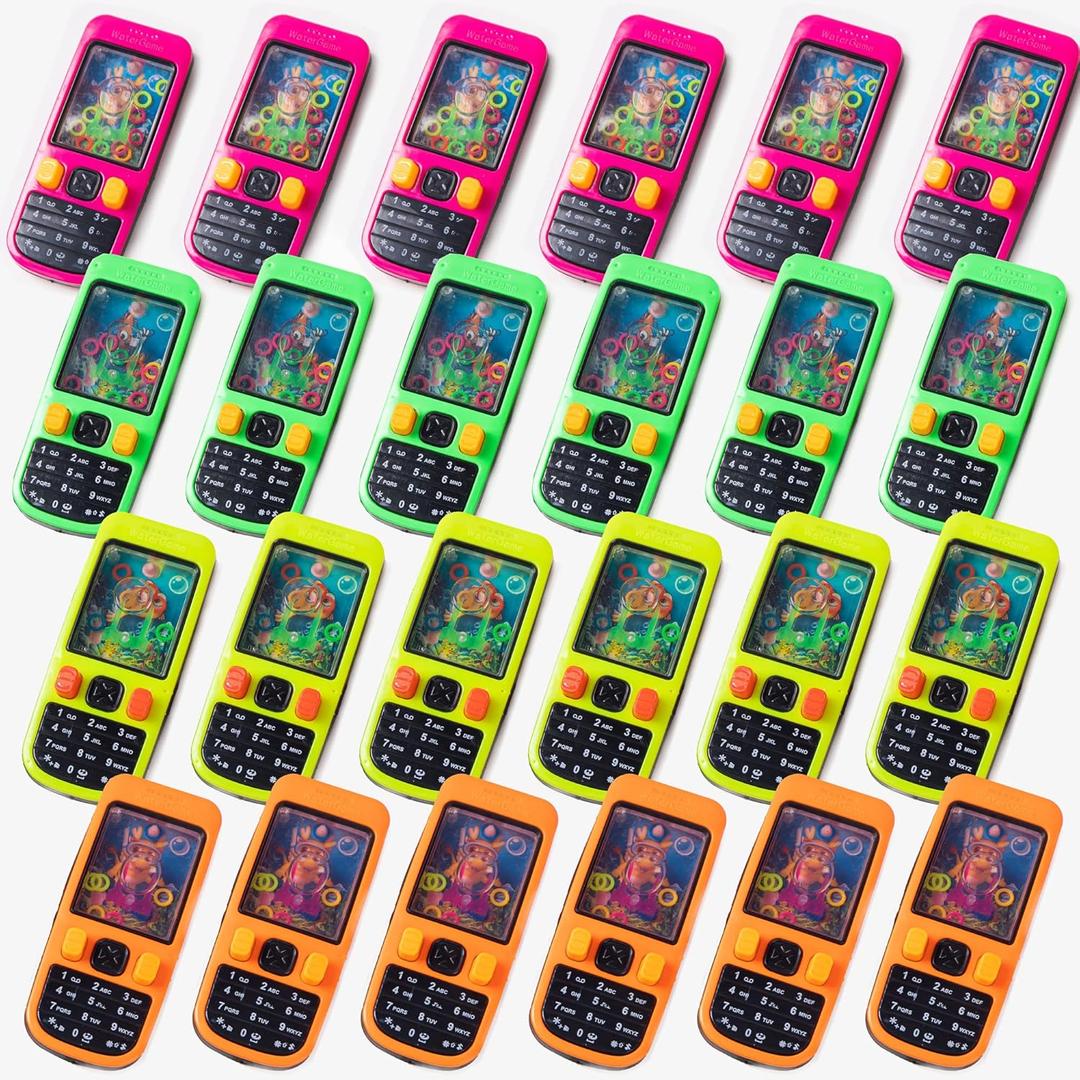 Handheld Water Game-24 Pcs Water Ring Game for Kids Handheld-Treasure Box Prizes-Party Favors Goodie Bags Stuffers-Birthday Class Favor-School Classroom Reward Prizes Bulk-4.2"