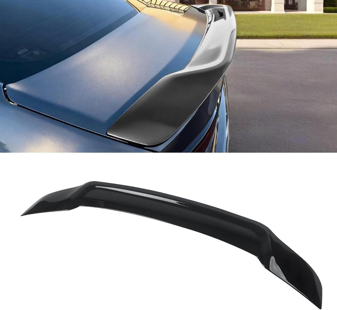 Rear Trunk Lip Spoiler R Style Highkick Wing Compatible with 11th Gen Honda Accord LX/EX/Hybrid Sport/Prime 2023 2024 2025 Sedan Accessories (Gloss Black)