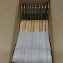 Nature Smile Kids Baby Children Toddler Wooden Shirt Coat Hangers with Notches and Anti-Rust Chrome Hook Pack of 20 (Natural)