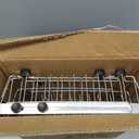 MAJALiS Dish Drying Rack Over The Sink, Expandable Stainless Steel Dish Drainer for Small Kitchen Counter Space Saving, RV Compact Plate Strainer In Silver Metal with Hanging Adjustable Utensil Holder