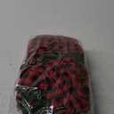 12 Pcs Christmas Kitchen Cabinet Wreaths with Ribbon 3.94 Inch Mini Christmas Wreath Small Kitchen Xmas Decor for Window Door(Red and Black,Stylish Style)