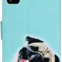 Case for Galaxy S20 - Pug Leather Flip Case with Card Slot and Kickstand (Funny Pug Dog)