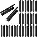 kwa heri Self-Stick Push Pull Helper Black Hidden Cabinet Handles ABS Plastic Door Window Wardrobe Instant Cabinet Drawer Furniture Handles (Black, Pack, 30)