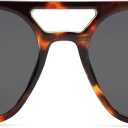 SOJOS Retro Aviator Sunglasses for Women Men,Trendy Rectangle Womens Mens Shades Sun Glasses SJ2202 (Tortoise Frame/Grey Lens)