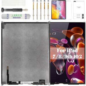 for iPad 7th Gen Screen Replacement 2020 for iPad 10.2" Screen 8th Gen LCD for iPad 9th Display Repair Kits A2197 A2270 A2197 A2200 2019 2021 Black (Without Digitizer)