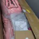 Windyun 4 Pack Kids Teepee Tent for Slumber Party with Mattress and Lights, Sleepover Tents for Girls Boys Indoor Outdoor Cotton Teepee with Airbed Tray Blanket Birthday Party Supplies(Pink)