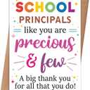 4 x School Principal Thank You Card, Principal Appreciation Card, 8×5.3 inches