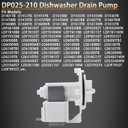 DP025-210 Dishwasher Drain Pump Compatible with LG Dishwasher