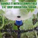 200P 1/4 Inch Adjustable Irrigation Drippers Sprinklers Kalolary Drip Irrigation Emitters for 4/7mm Tube, Adjustable 360 Degree Water Flow Sprayer Sprinklers Drip System Parts for Lawn Yard (Blue)