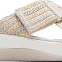 Clarks womens Arla WaveSlide Sandal (White, M)