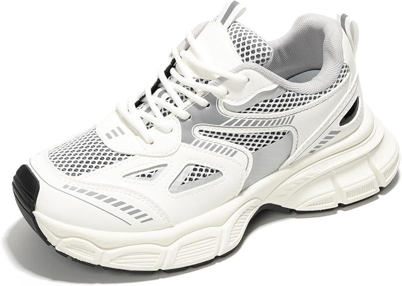 Cape Robbin Liane A Women's Chunky Sneakers, Stylish Chunky Platform Lace Up Shoes, Trendy Chunky Sneakers for Women, Perfect for Fashion Forward Ladies (6)