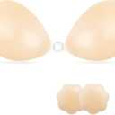 NONIO Adhesive Bra Strapless Sticky Invisible Push up Reusable Silicone The Best Off Backless Viscous for Women