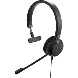 Jabra Evolve 20 Wired Headset (2025 Edition) - Single-Ear Wired Headset for Office and Work from Home - Call Control - All Platforms - USB-C/A Connectivity - Black (Mono)