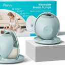 Paruu P20 Hands-Free Wearable Electric Breast Pump - 4 Modes & 12 Suction Levels, 19/21/24mm Double-Sealed Flanges, Visible Milk Volume & Pumping Time, Lightweight Portable (2 Pack, Light Green)