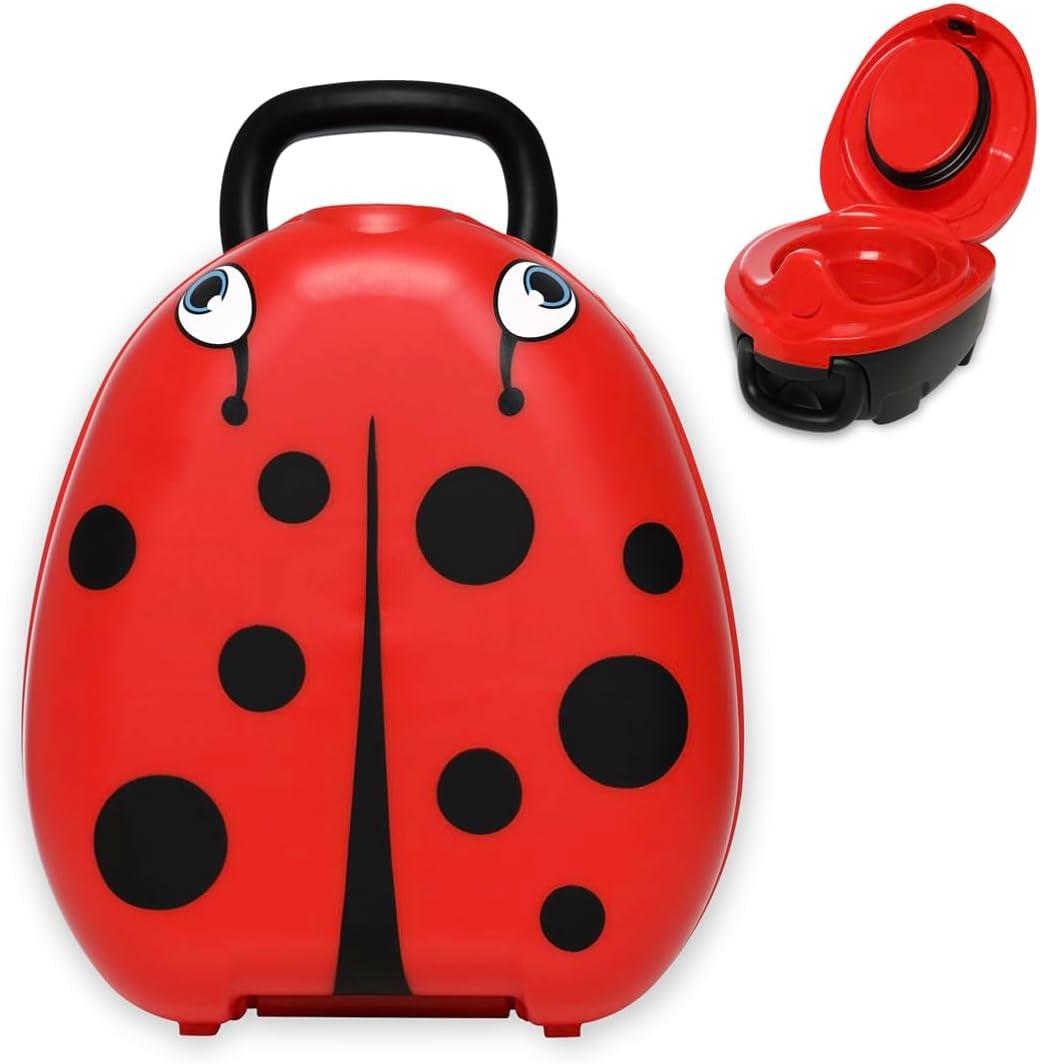 My Carry Potty - Ladybug Travel Potty, Award-Winning Portable Toddler Toilet Seat for Kids to Take Everywhere