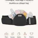MOMTORY StowNGO Pro Baby Carrier, Safety-Certified 6-in-1 Ultra Storage Baby Carrier Newborn to Toddler, Front & Back Baby Holder Carrier with Hip Seat, Pure Black
