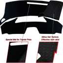 Dash Mat Cover Custom Interior Center Console Compatible with Toyota Prius Hatchback 2016 2017 2018 2019 2020 2021 2022 Dashboard mat Covers Accessories (Black Trim)