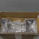 4 Pack U Shape Post Anchor, 4"x 4" Post Base for Concrete, Design Patented Product, 11 Gauge 3 mm Thickness Galvanized Black Pergola Deck Bracket with Screws(Inner Dia 3.6x3.6)