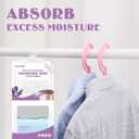 CANAGER Hanging Moisture Absorber, Lavender Vanilla Moistureproof Hanging Bag, Dehumidifier Bag (8 packs) Hanging Closet Dehumidifier Bags, Moisture Absorb 12.5 oz. (Dark Purple)