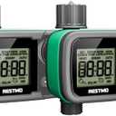 RESTMO 2 Pack Sprinkler Timer, Ball Valve Water Timer for Garden Hose, Automatic Control, Manual Watering, Compatible with Rain Barrel Outdoor Faucet, Zero/Low Water Pressure Lawn Watering System