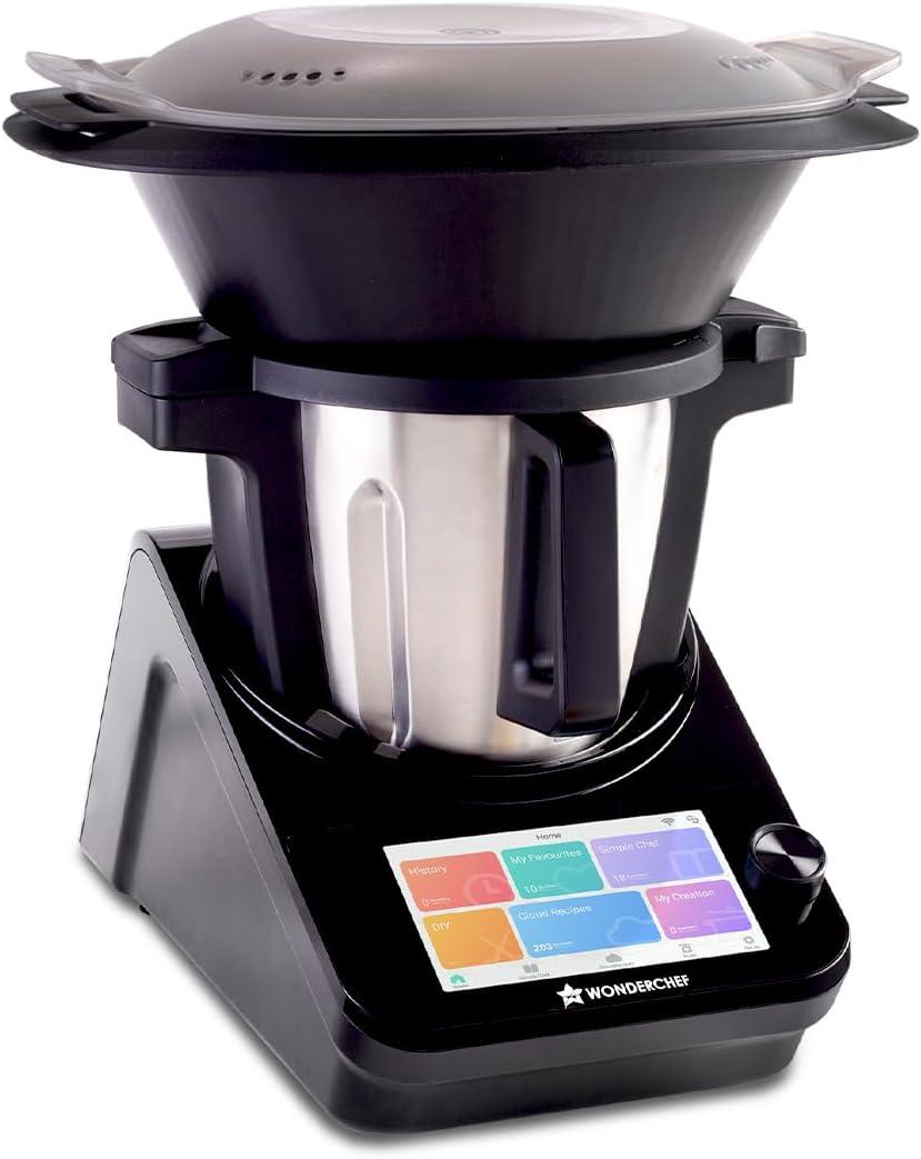 Wonderchef Chef Magic | All-in-One Kitchen Robot for Indian & International Cuisine | Automatic Chopping, Sauting, Stirring, Kneading| Mobile App | Recipes by Chef Sanjeev Kapoor|