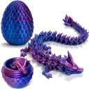 Dragon Egg 3D Printed Dragon Egg Articulated Crystal with Fidget Toy Executive Desk Toys Adults Fidget Toys (12'')