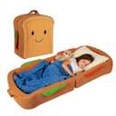 Toddler Travel Bed Sandwich Style - Portable Toddlers Floor Beds, Foldable Soft Foam Travel Crib for Baby and Kid, Washable Cover Toddler Cot with Safety Rail for Travel, Medium Size