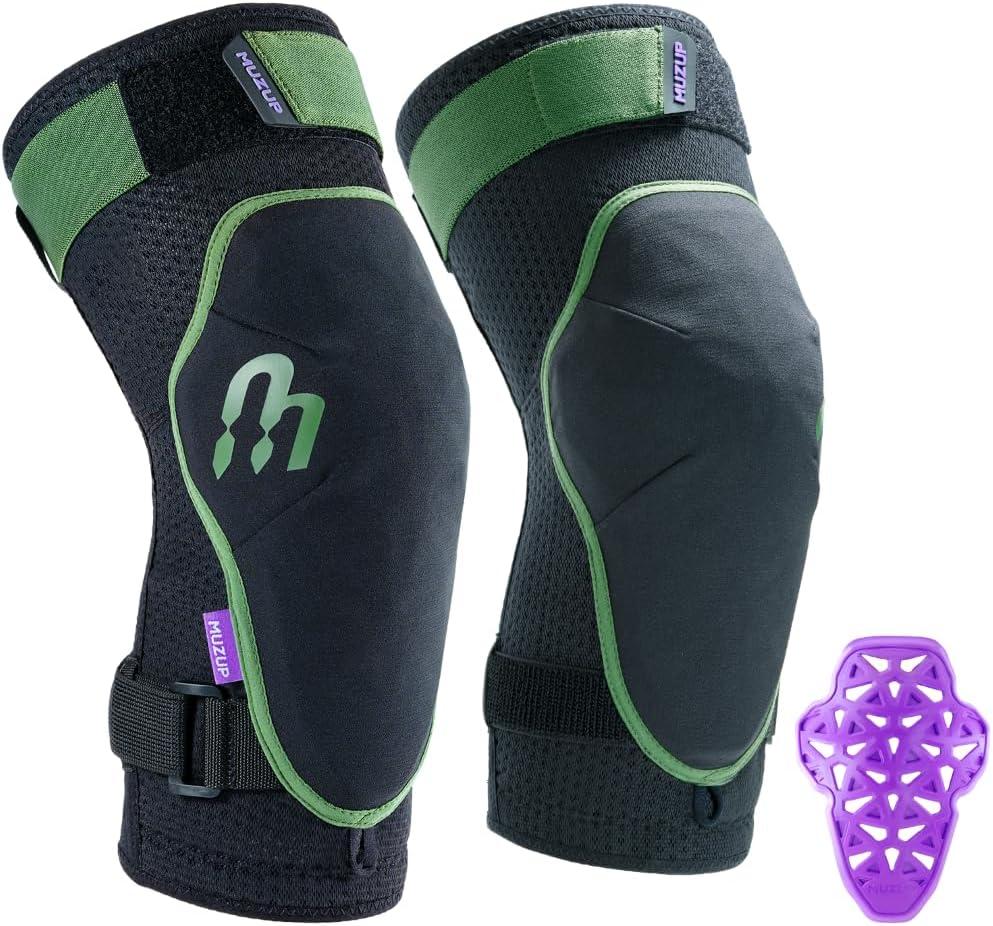 Offedge Knee Pads, Sufficient Protection MTB Knee Pads No-Slipping Mountain Bike Knee Pads Removable Padding MTB Knee Pads for Men Knee Pads for Work Snowboarding Knee Pads (Small)