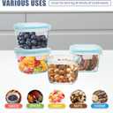 Small Glass Containers 6 Pack, 6 oz Reusable, Airtight, Leakproof Mini Food Storage Containers with Lids