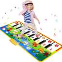 Piano Mat - 53" x 23" Musical Mat 8 Animals Sounds Dance Mat for Kids Touch Play Dancing Mat Toy Gifts for 1 2 3 4 5 6 Year Old Girls Boys