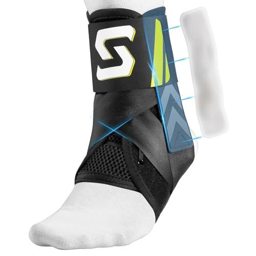 Quick Lace Up Ankle Brace with Thermoplastic Side Stabilizing Plate, Breathable Slim Fit Ankle Support for Men & Women, Adjustable Ankle Stabilizer for Injury Recover, Running,Sports (M(Ankle size:12"-13")-Support Plate of 1)