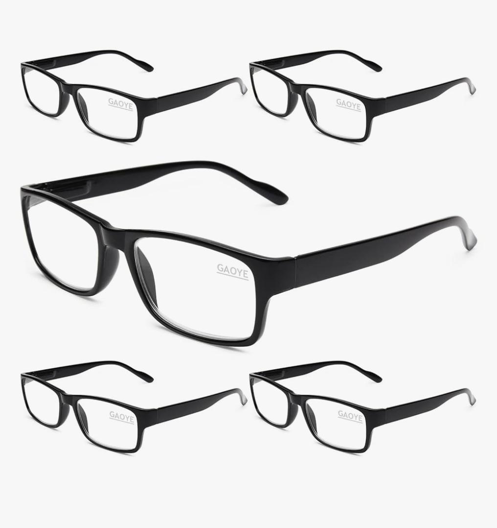Gaoye Professional Reading Glasses for All Day - Computer Readers with Blue Light Protection - Value Pack