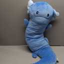 48 inch Giant Axolotl Plush Huge Stuffed Animal, Big Blue Axolotl Glow in The Dark Plushies, Jumbo Salamander Body Pillow Gifts for Kids Adults, Birthday, Valentine's