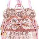 KL928 Girls Mini Backpack Bowknot Polka Dot Cute Small Daypacks Convertible Shoulder Bag Purse for Women (Fluorescent Pink-01)