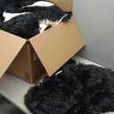 Flysheep Luxury Faux Fur Shaggy Comforter Set King Size, Plush & Sherpa Reversible Comforter Black, 3 Pieces Fluffy Fuzzy Bedding Set Ultra Soft and Warm for Winter (1 Comforter + 2 Pillowcases)