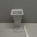 Cemetery Vase for Grave Headstones with Metal Spike, Flower Pots for Outdoor Plants, Memorial Vases for Graves, White