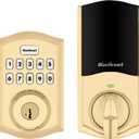 Kwikset HomeConnect 620 Z-Wave Long Range Enabled Keypad Smart Lock Convenient Keyless Entry, Customizable User Codes, Ring Alarm Compatible, Hub Required, Sold Separately Polished Brass Traditional
