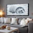 Coastal Seashell Beach Canvas Wall Art Pictures for Living Room 24"x48"