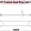 RASTP Limit Strap, Premium Quad Wrap Limit Strap Car Hauler Axle Straps Truck Wrecker Wheel Tie Down Strap with 10,000 Lb Webbing Strength (18 Inch,Red)