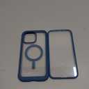 Miracase Magnetic for iPhone 14 Pro Max Case 6.7 inch, (Compatible with MagSafe) Upgrade Full-Body Clear Phone Bumper Case with Built-in 9H Tempered Glass Screen Protector, Magnetic Capri Blue